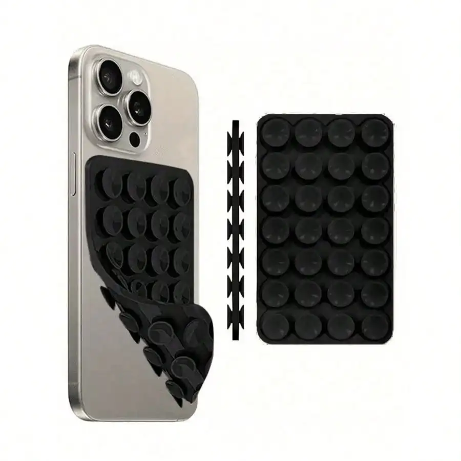 

1pc Silicone Phone Sticky Grip Handle, Suction Phone Case Stand, Hands-Free Sticky Phone Handle For Selfie And Video
