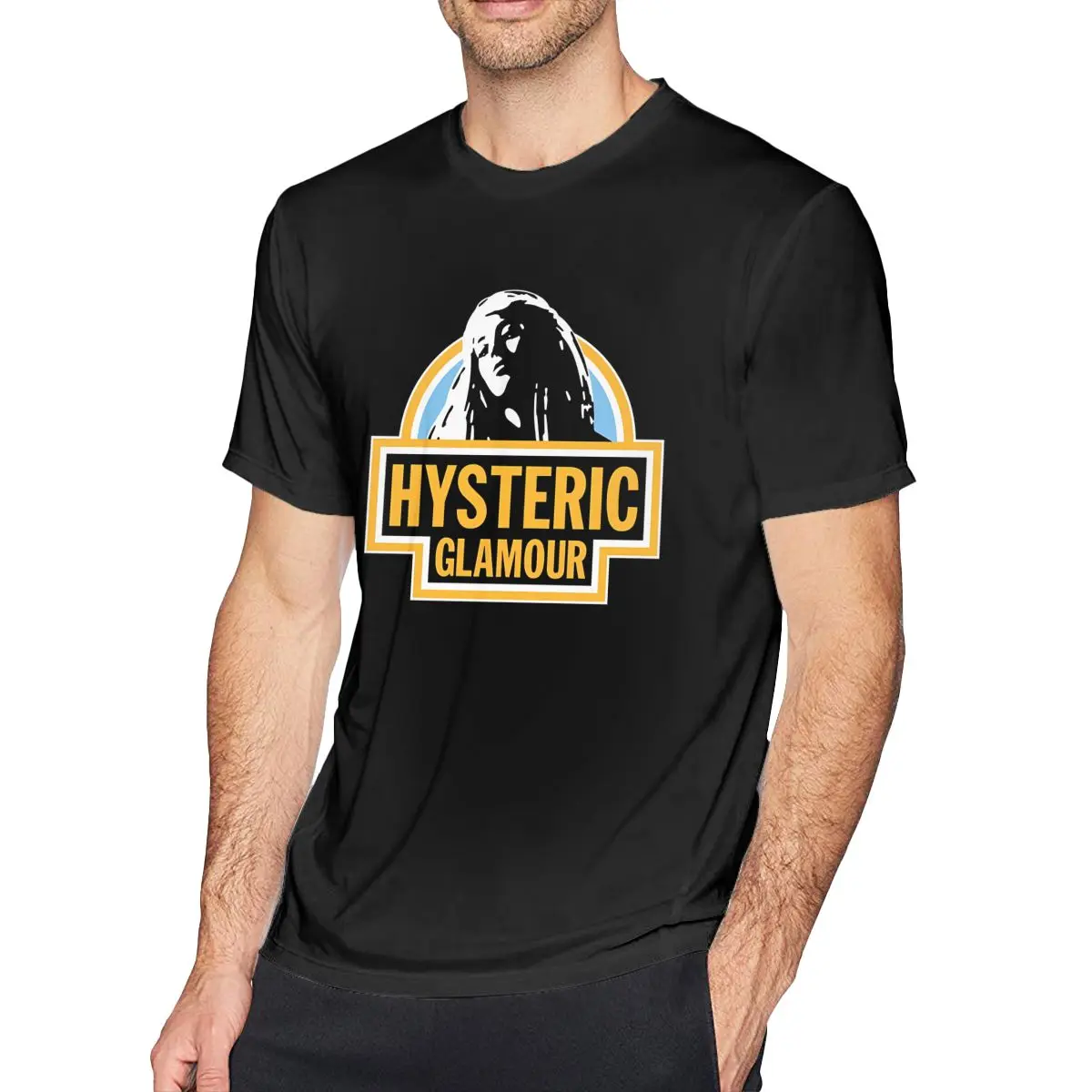 Hysteric Glamour Retro Soft Cotton T-Shirt For Men And Women Summer Large Size Short-Sleeved Printed T-Shirt Casual Loose Street