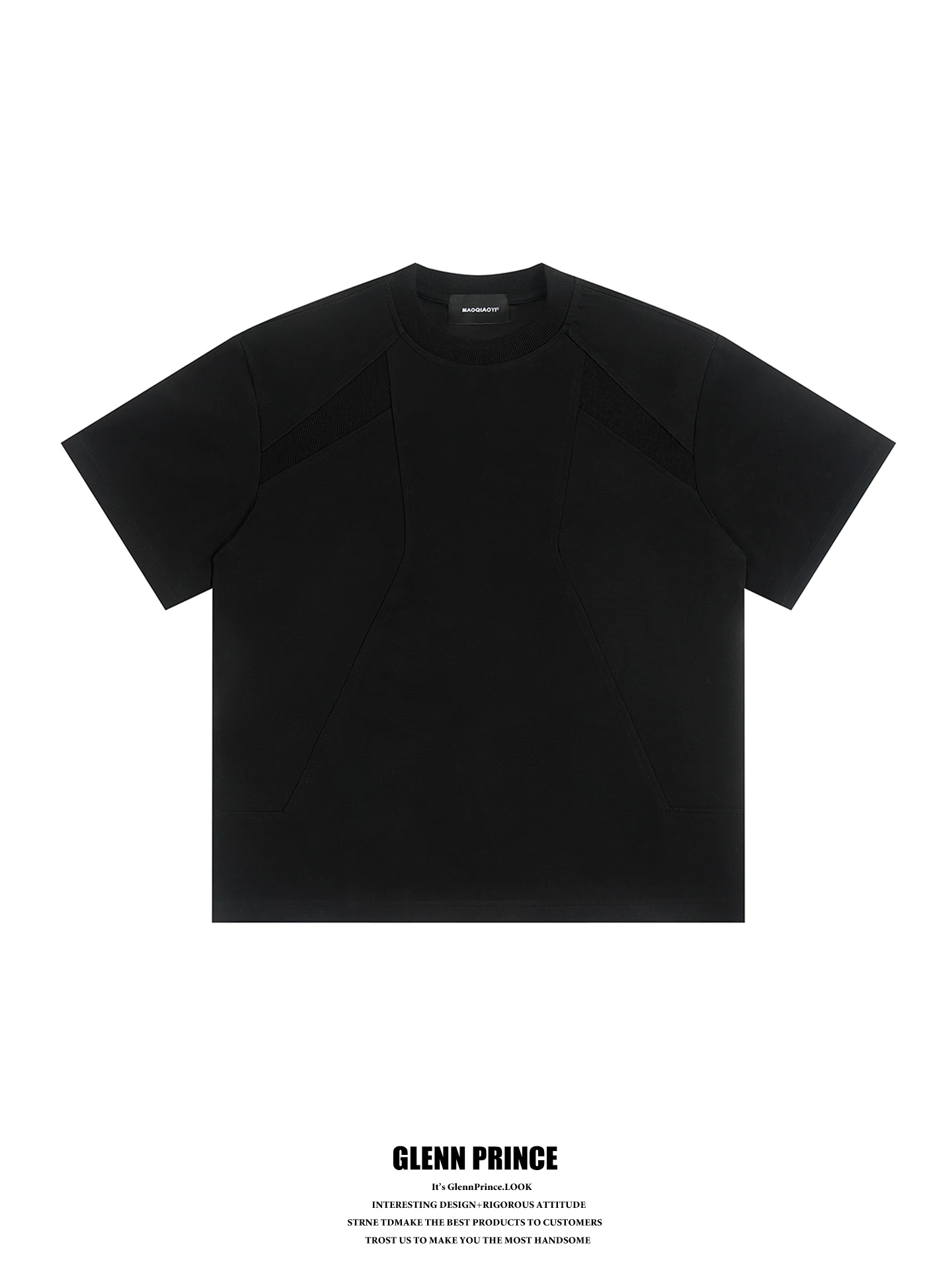 

GPstudio American Style Deconstructed Spliced Short Sleeve Men's T-shirt Summer Simple Match Unisex Top Breathable Skin-friendly