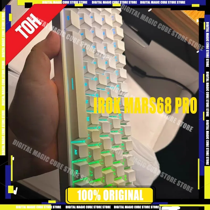 IROK Mars68 PRO Магнитный переключатель для киберспорта, игровая RGB беспроводная механическая клавиатура, длинная батарея, пользовательские игровые аксессуары с горячей заменой