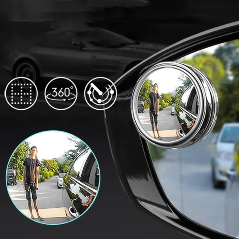 Car Rearview Mirror Small Circular Mirror High-definition Auxiliary Wide-angle Mirror Convex Surface