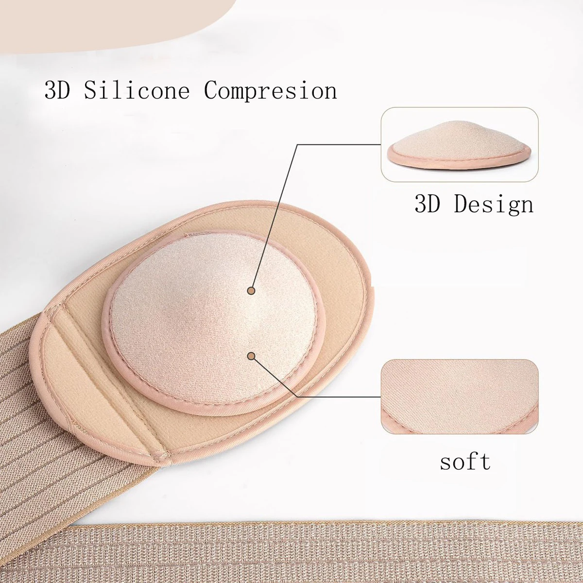 Umbilical Hernia Belt,Abdominal Support Binder with Compression Pad,for Navel Ventral Epigastric Incisional Belly Button Hernias