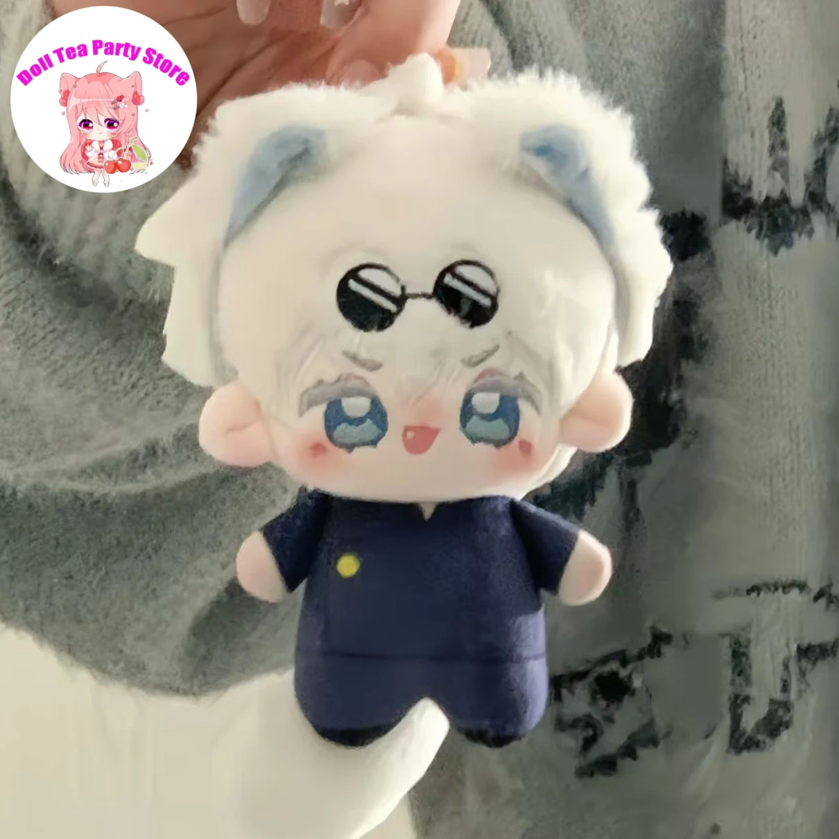 

Аниме Атрибут Gojo Satoru Geto Suguru Kawaii Animal Ear Tail 10 см Кукла Очаровательный принт Плюшевая подвеска Косплей Брелок Подарки