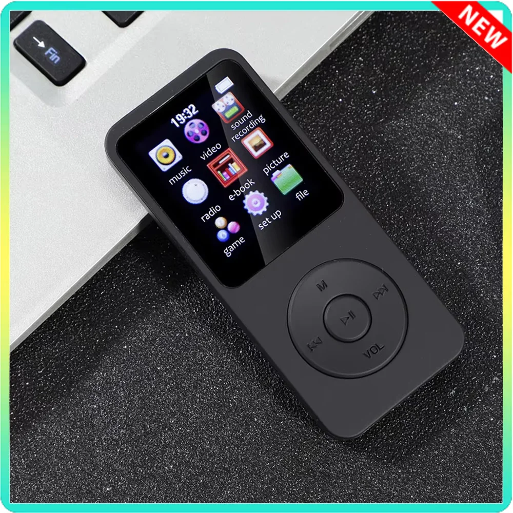 1.8''Screen MP3 Player Bluetooth Compatible Bulit in Speaker Audio HiFi Music Player Portable Walkman with Radio Recording Ebook