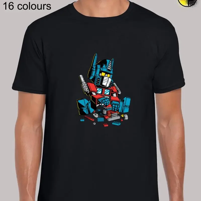 Optimus Bricks Action Movie Film Funny Novelty Regular Fit T Shirt for Men
