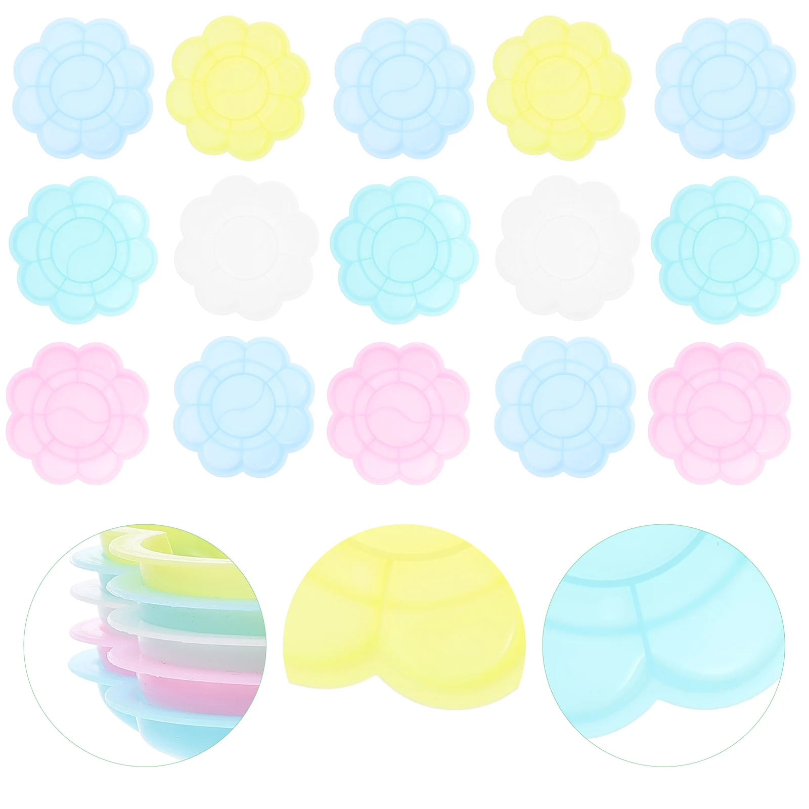 

100 Pcs Palette Plastic Drawing Pad for Paint Tray Mixing Color Plates