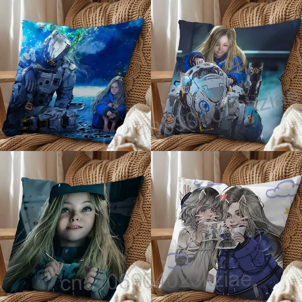 

Hugh Williams game Pragmata Diana Pillow Case Office Cushions Suitable For Sofa Car Bedroom Decorative Cushion Cover