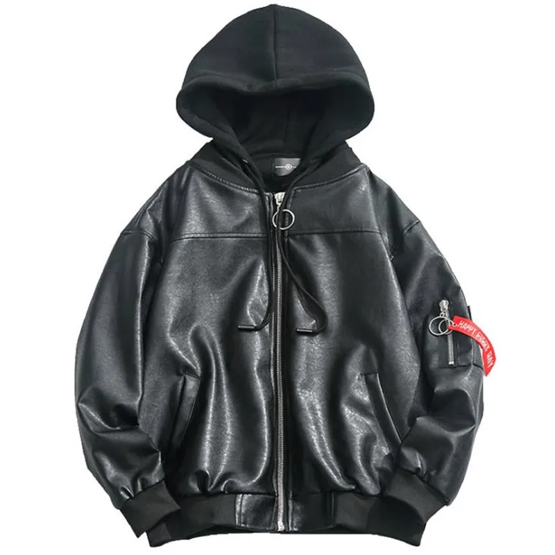 

Mens Leather Jacket New Fashion Bike Motorcycle PU Leather Coats Men Casual Faux Jacket Streetwear Clothing chaqueta cuero