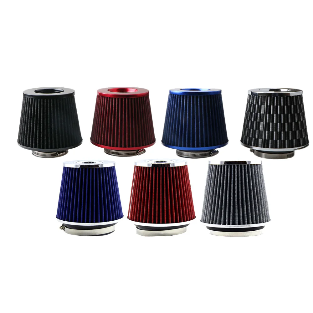 

76mm Cold Air Intake Filter Replacement Filter Universal Clamp-On Air Intake Filter 7 colors selectable Car Accessories