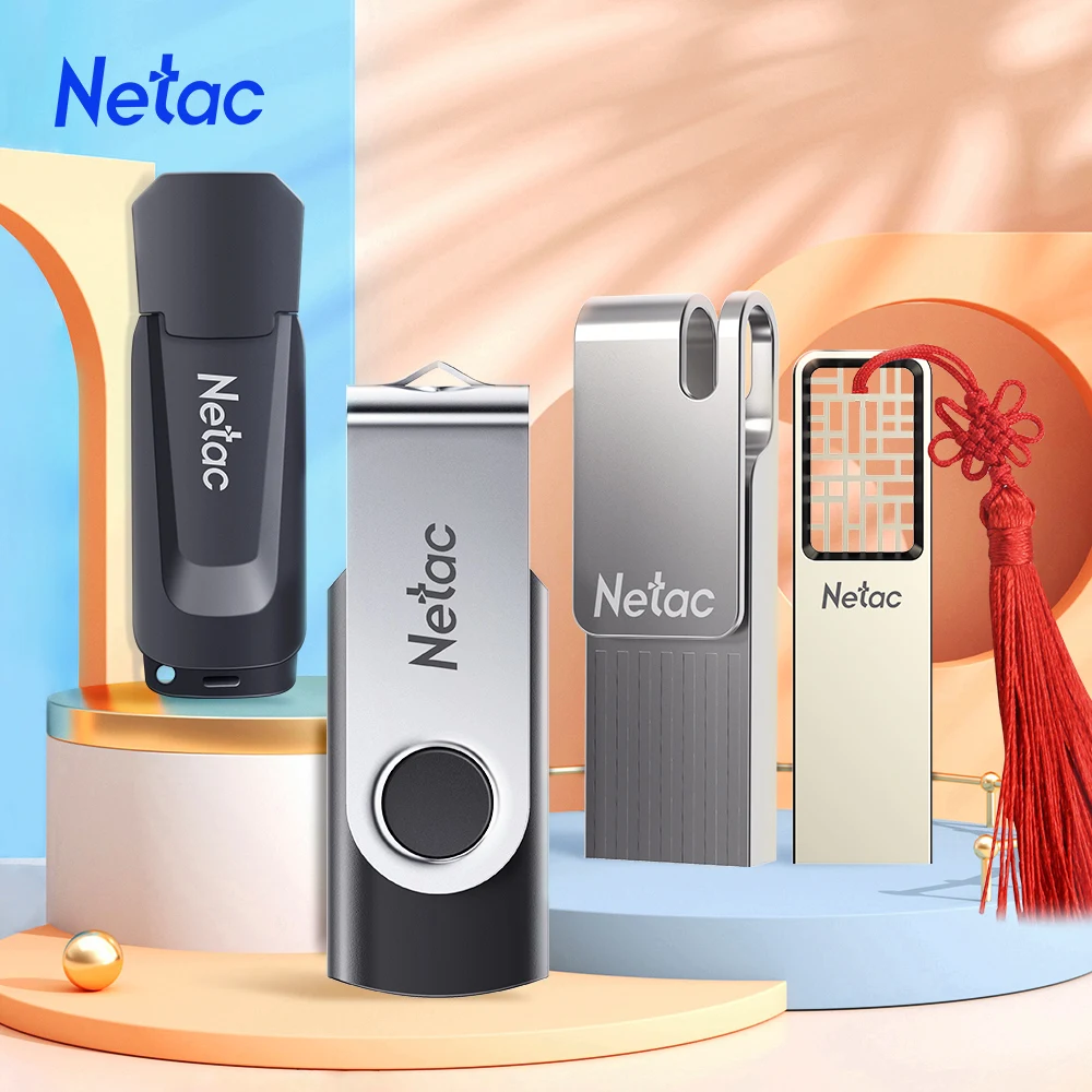 Netac USB Pendrive 10pcs 32gb 64GB 128gb USB3.0 Flash Drive Memory Stick USB2.0 pen drive for phone laptop wholesale