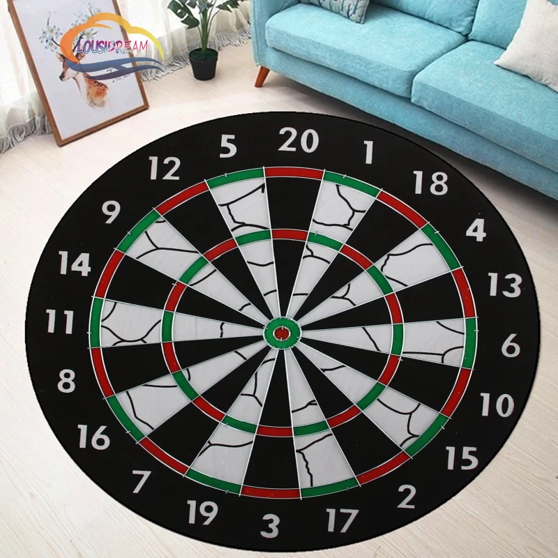 

Dartboard Pattern Round Rug Carpet Dart bull's-eye Bedroom Floor Mat Computer Chair Area Fashion Decoration carpets