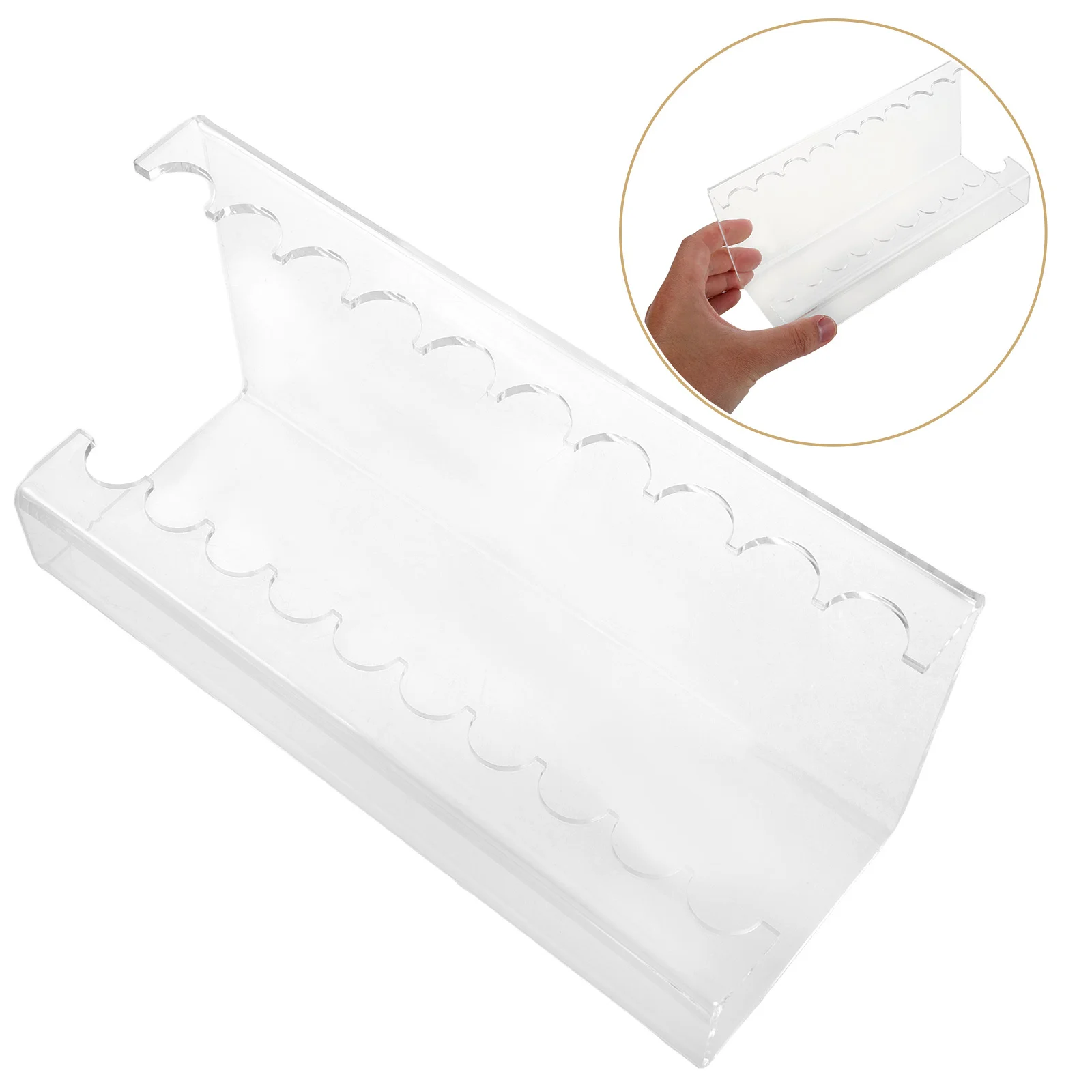 

Transparent Acrylic 10-Slot Pen Holder Desktop Stationery Organizer Office Storage Box Marker Pencil Pen Case Paint Brush Rack