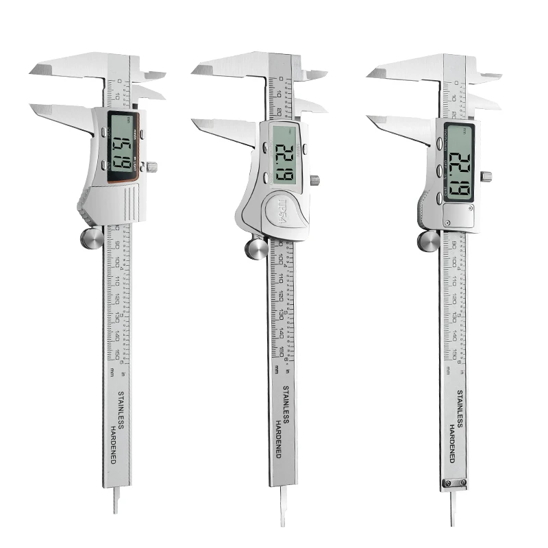 Đo Dụng Cụ Inox Kỹ Thuật Số Caliper 6 Inch 150Mm Đồng Hồ Đo Độ Dày Độ Sâu Thước Cặp Điện Tử