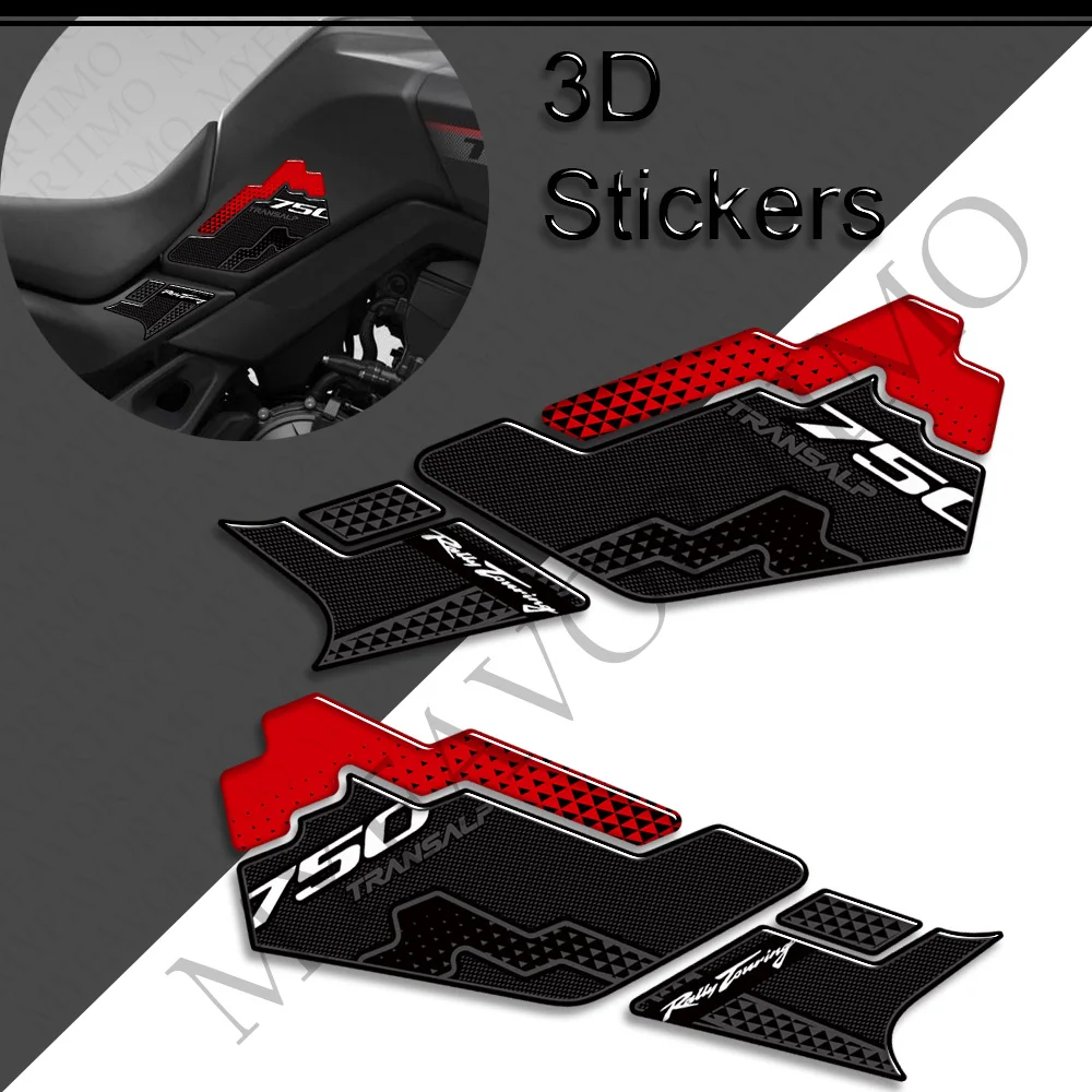 Motorcycle Tank Knee Pad Grips Stickers For Honda XL750 XL 750 Transalp Decals Protector Gas Fuel Oil Kit 2023