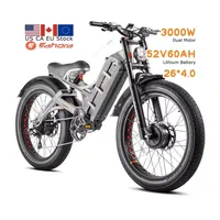 Romeopro2 3000W dual motor 52V 60Ah large tire electric city bike ebike 26x4.0 wheel size built-in battery electric bike