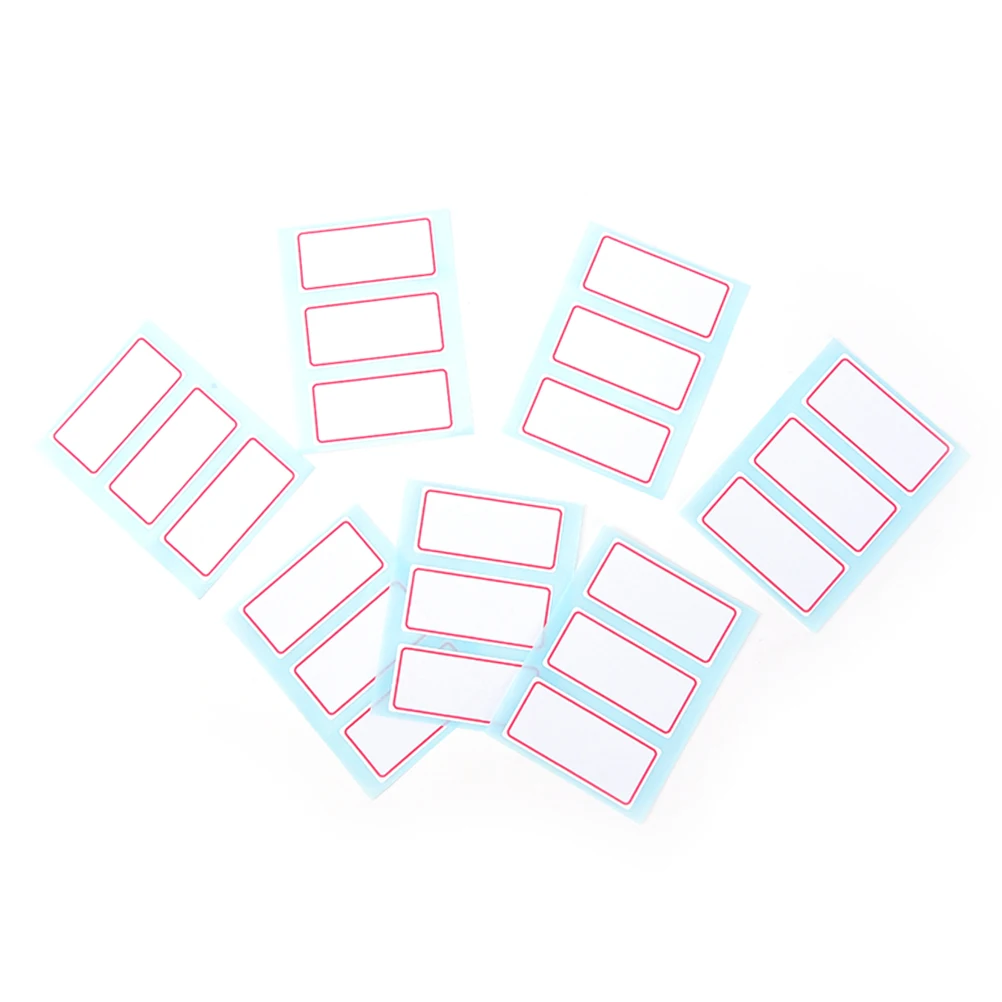 12 Sheets Blank Stickers 34*73mm Self Adhesive Label Blank Note Label Bar Sticky White Writable Name Stickers
