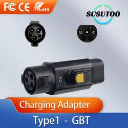 Diebstahls icherung 32a 220V AC 7,4 kW EV-Adapter Typ 1 auf GBT-Stecker adapter für chinesisches Elektroauto mit Schloss