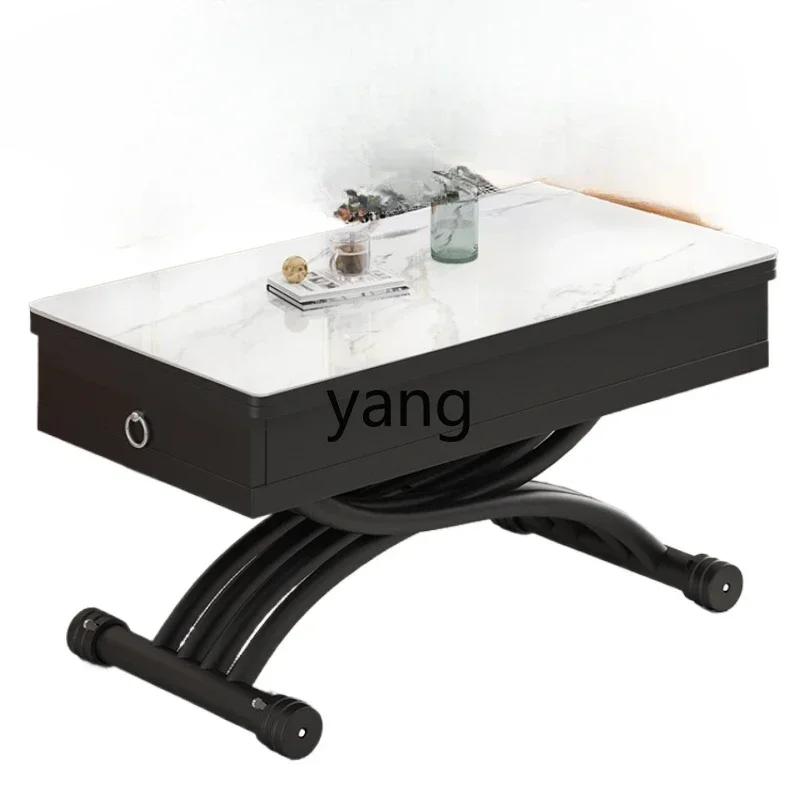 

L'm'm Lifting coffee table Dining table Dual-purpose rock slab Square household creative integrated