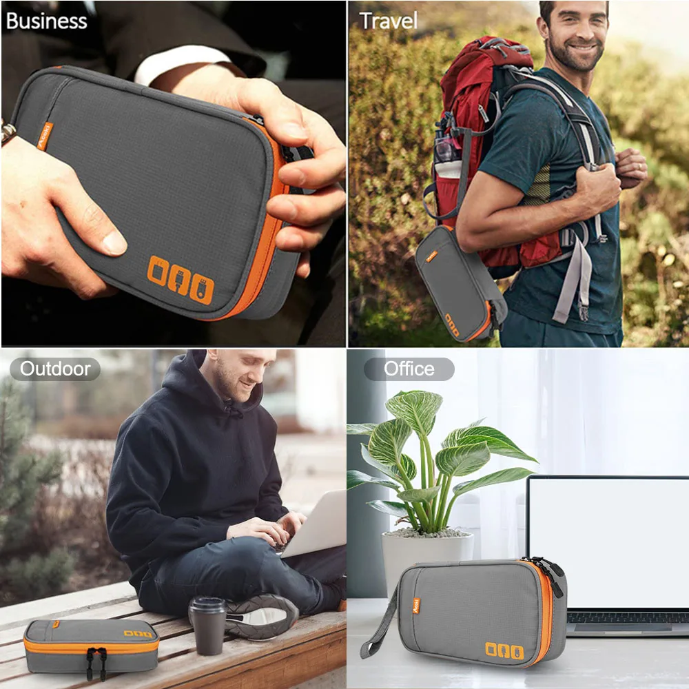 Data cable storage bag, electronic accessory storage bag, office supplies organization bag