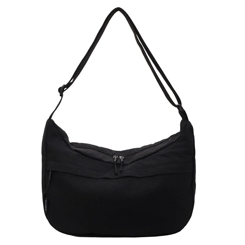 

2025 New Nylon Dumpling Bag for Women, Solid Color, Popular Single Shoulder Crossbody Bag, Lightweight Underarm Bag, Tote Bag