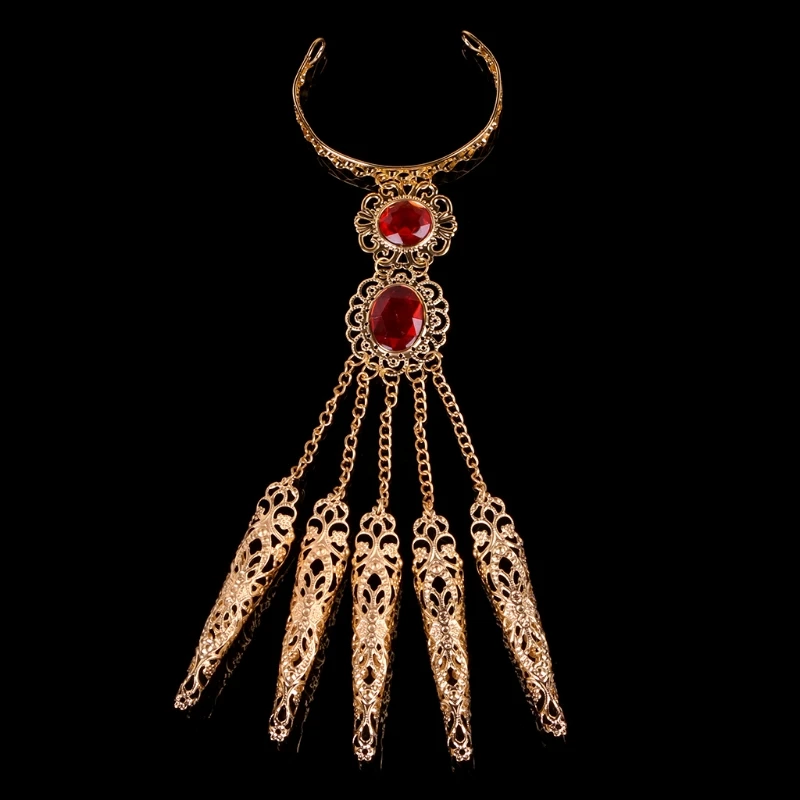 1pc Women's Girl's Belly Dance Dancing Finger Indian Thai Finger Golden Jewelry N7YF