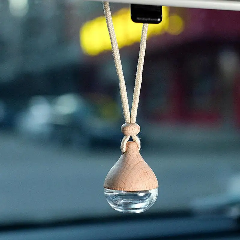 Car Empty Perfume Hangings Bottle Water Drop style Car Perfume Diffuser Bottles auto Air Fresher Ornament Vials for Car Interior