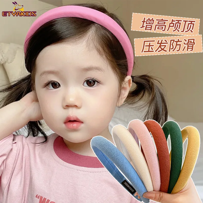 Colorful Matte Headdress Simple Basic Face-Washing Headband Temperament Hoop Wide Hairband Hair Bundle Kid\'s Hair Accessories