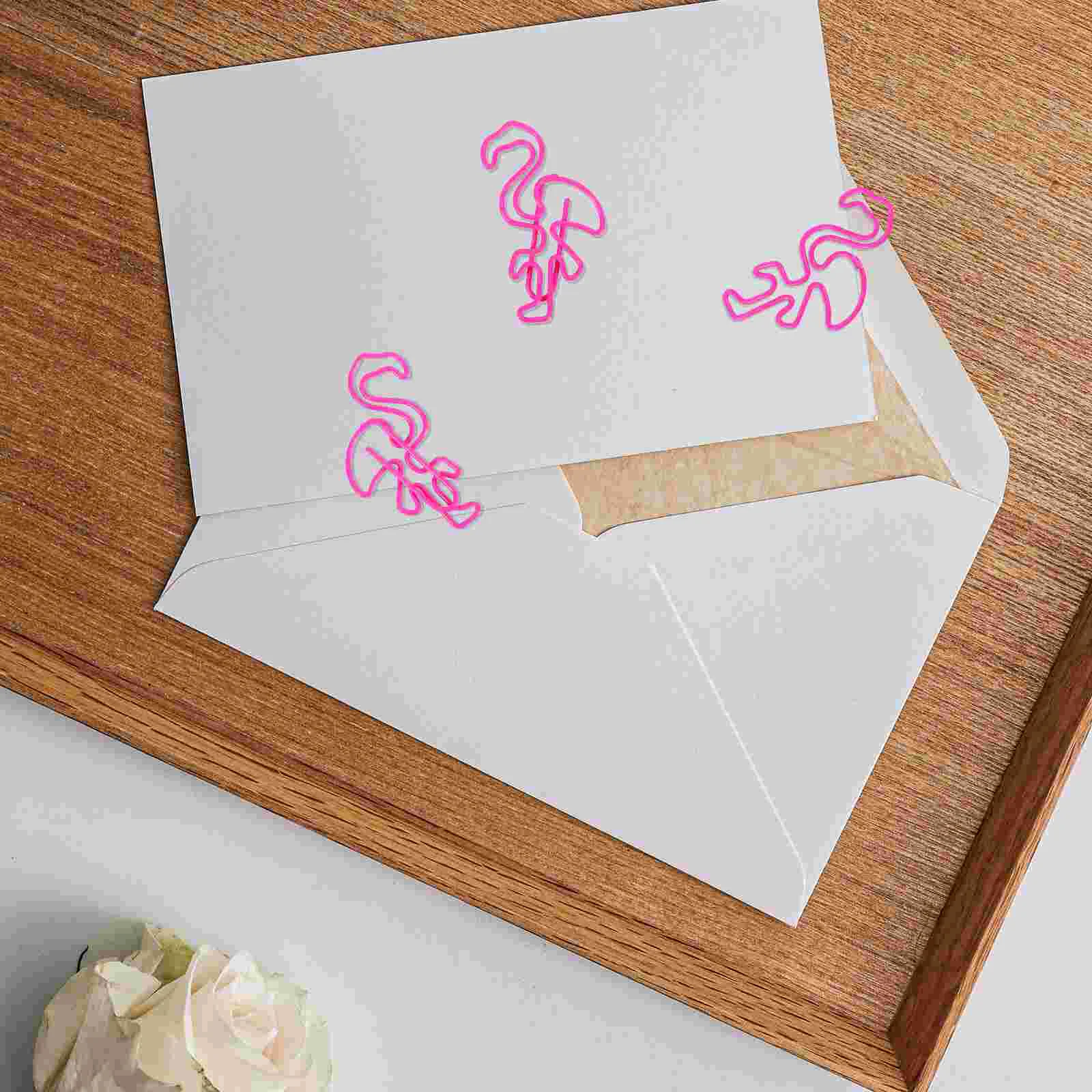 30Pcs Beautiful Pink Flamingo Bookmark Planner Paper Clip Material Escolar Bookmarks For Book Stationery School Supplies(Pink)