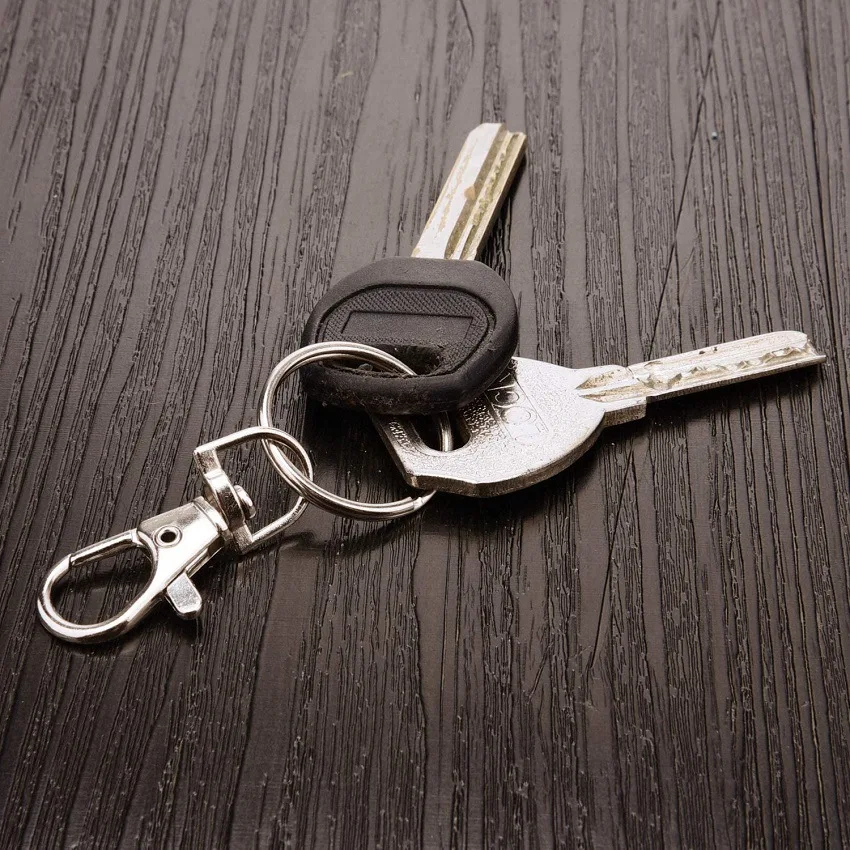 Metal Swivel Lanyard Snap Hooks and Split Key Rings Chain Hook Keychain for DIY Key chain Making image 3