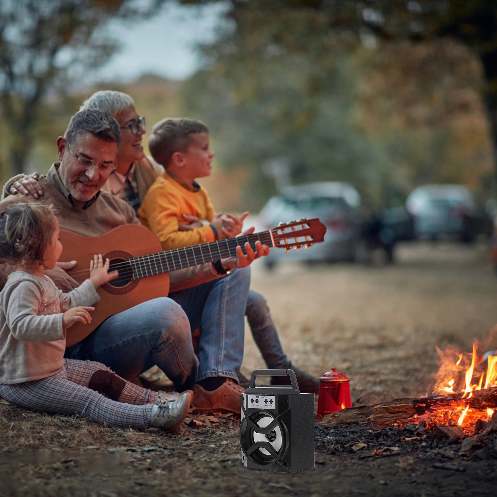 

Wireless Portable Speaker Led Lights Subwoofer Sound Box 2.0 10M Range 600Mah 1000H Standby Support Mp3 Wav