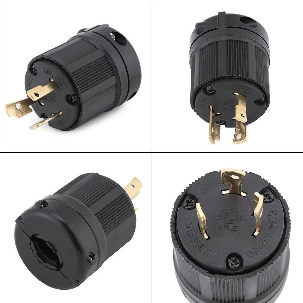 Male Connector Twist-Lock 3-pole for Power Wire Lock 000 times 250V 50-60 HZ for nema L6-30P - 25 50 Male Connector