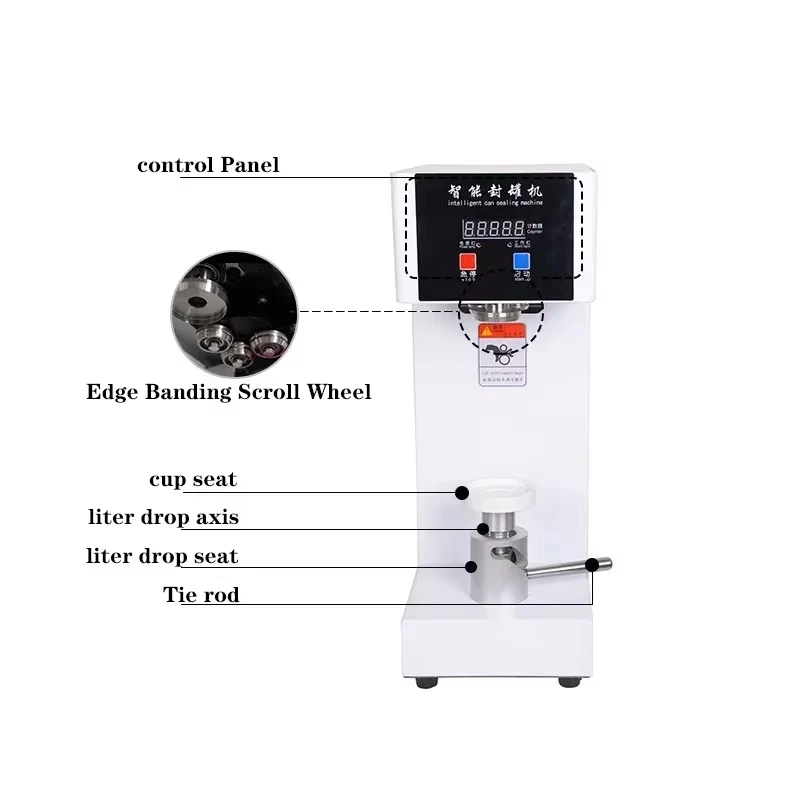 

QLS-180 Commercial Beverage Sealing Cup Automatic Tin Can Seaming Machine Beverage Machine For Beer Milk Tea