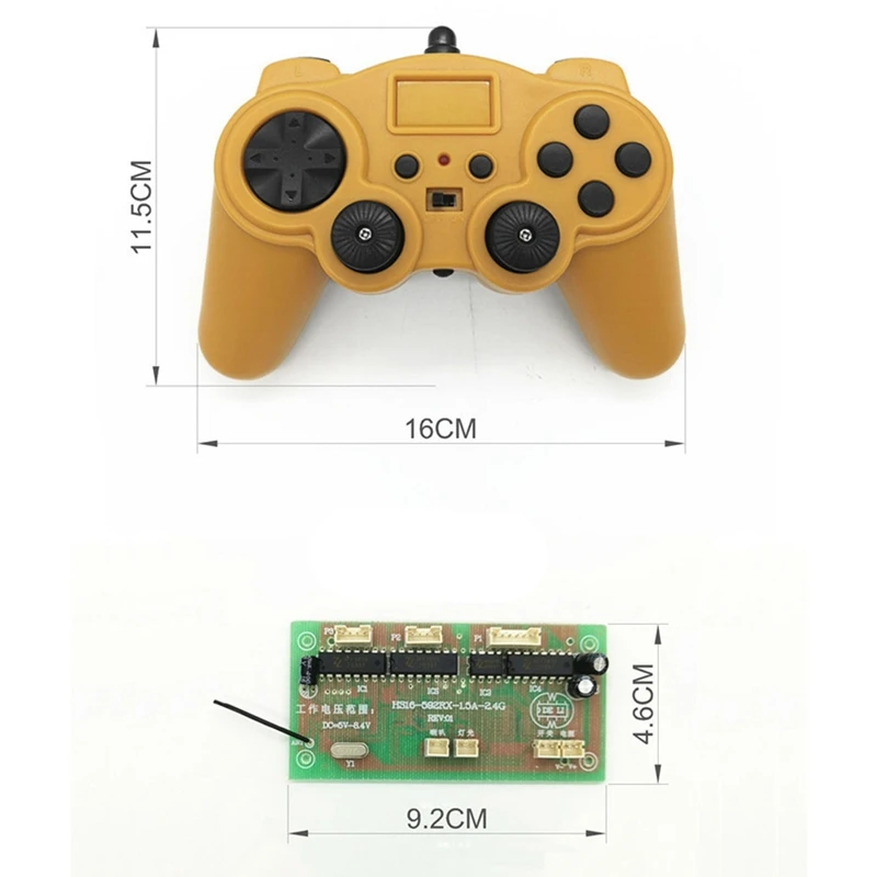 レシーバーボード付きリモコン,DIY玩具,ロボットボート,タンクと車の付属品,2.4g,8ch,4-6v