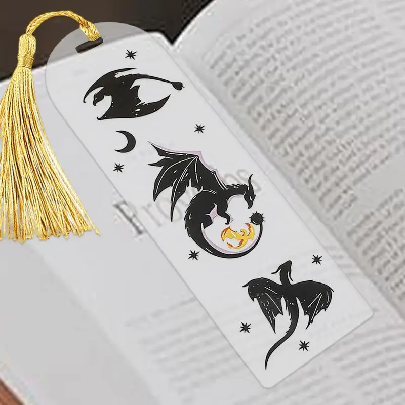 علامات أنيمي التنين الأسود لعشاق الكتب ، علامة كتاب الاكريليك ، الرجال والنساء ، المعلم ، صديق ، طفل ، علامة القراءة