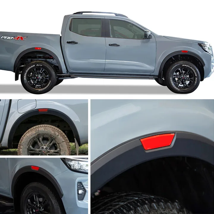 

Fender Flares Wheel Arches Extensions With Red Reflector for Navara Frontier 2021+ 4 Doors 3''