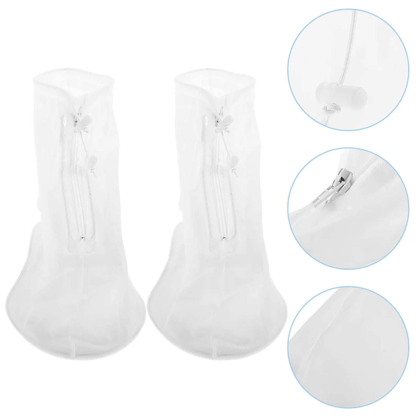 

Waterproof Shoe Covers High-Top Zipper Non-Slip Reusable Rainproof Overshoes For Cycling Camping Fishing Garden L