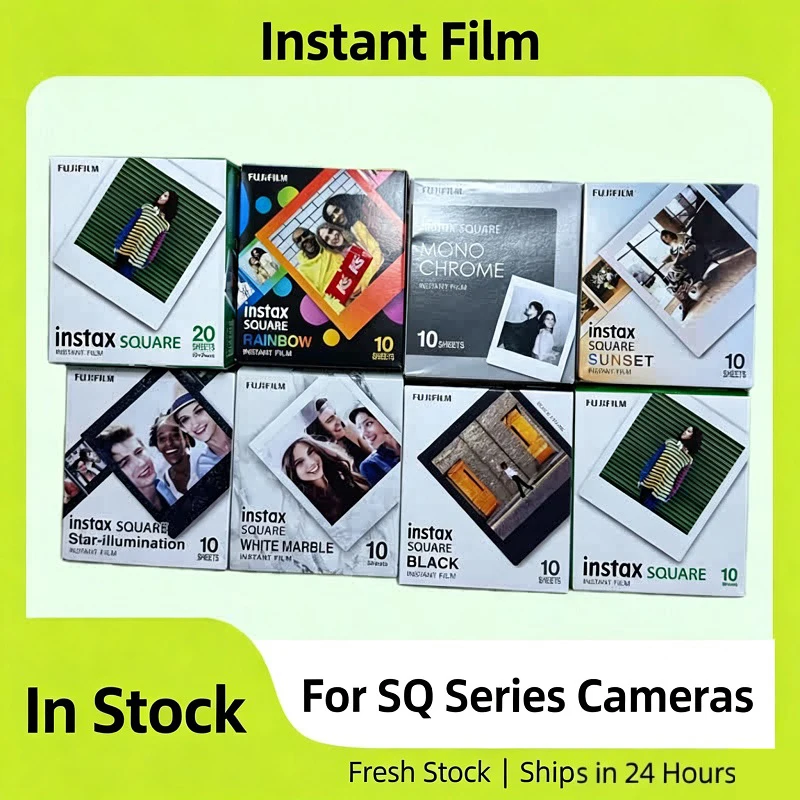 Für Fuji SQ10 SQ6 SQ1 SQ20 Instax Square Fujifilm White Edge Fotopapier Instax Film 10-100 Blatt T-Filme Kamera SP-3 Drucker