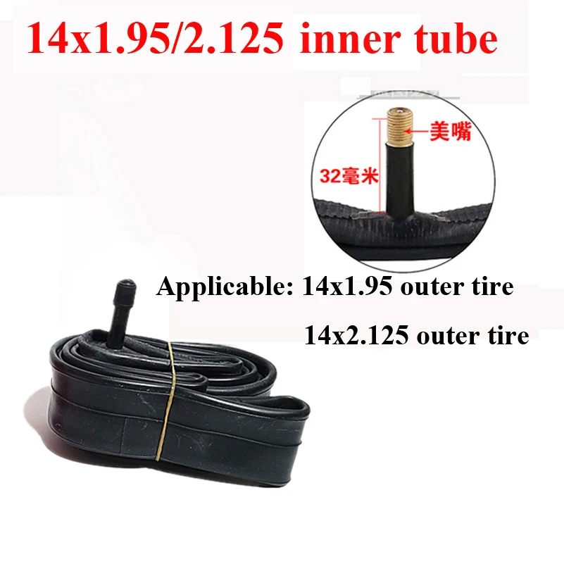 Folding bicycle 14 inner tube 14x1.2  14x1.35  14x1.5/1.75  14x1.95/2.125  14 inch