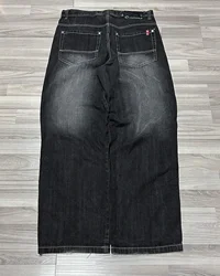 Pantalones vaqueros Harajuku hip-hop para mujer, ropa de calle SOUTHPOLE, pantalones negros lavados y molidos, pantalones holgados blancos, pantalones góticos anchos, Y2K, nuevo