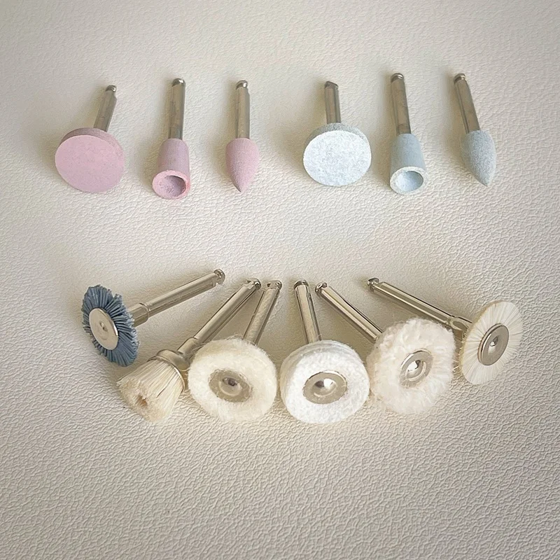 ชุดขัดเงาแบบคอมโพสิต 12 ชิ้น, หัวขัดซิลิโคนแบบ Ra ขนาดก้าน 2.35 มม., แปรงขัดเงา, หัวขัดสำหรับงานขัดเงาโลหะผสมเรซินเซรามิกด้วยมือความเร็วต่ำ