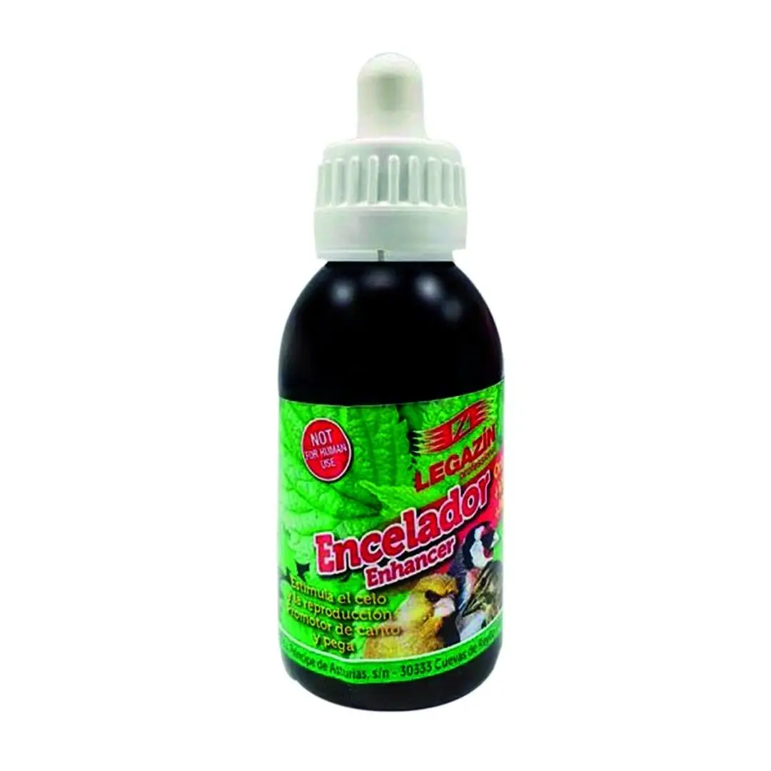 Encelador LEGAZIN con Ortiga + Vitamina Plus E+ Maca para aves 120 Ml