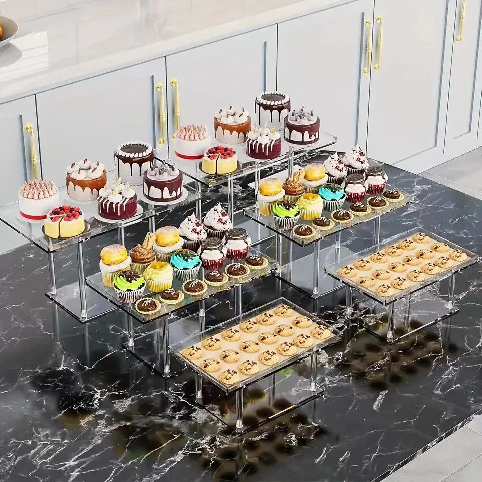 Acrylic column, display rack transparent shelf for cupcake food birthday dessert shelf cosmetic decorations and storage boxes