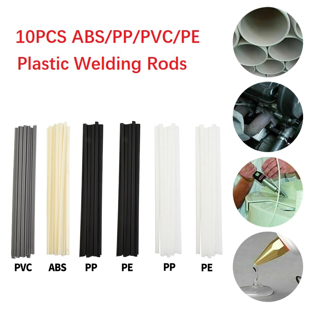 10pcs Plastic Welding Rods Bumper Repair ABS/PP/PVC/PE Welding Sticks Electrodes Sticks Soldering Accessories  Welder Tools