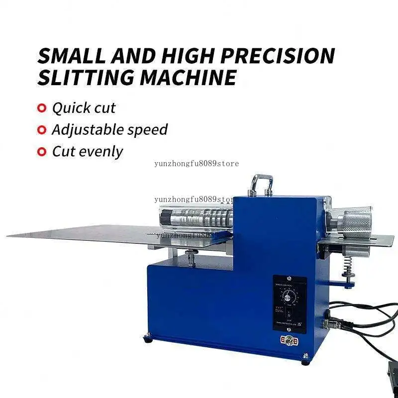 40W Leather Strap Cutting Machine Double Head Automatic 0-12cm Width Straight Slitting Machine for Shoes Bags