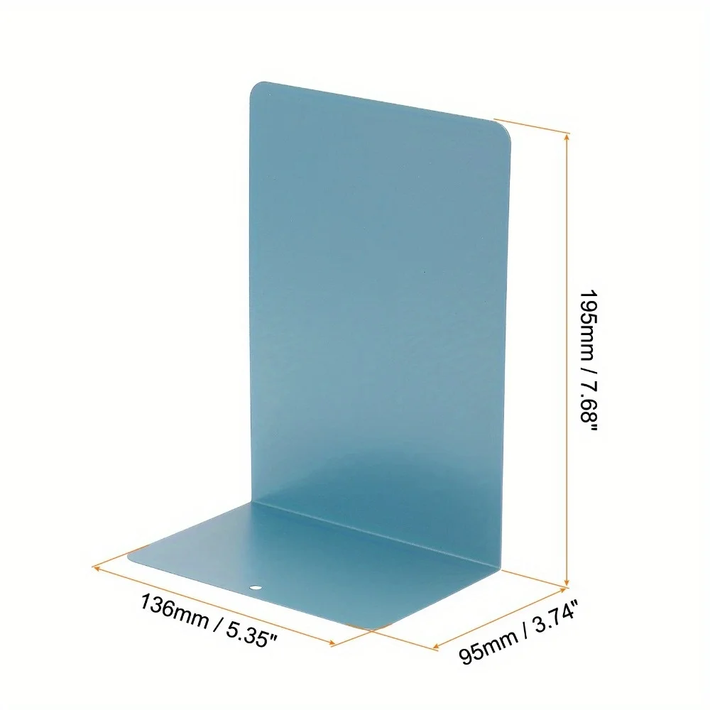 مساند كتب معدنية على شكل حرف L - بناء معدني قوي، ثبات على شكل حرف L، مثالية لأرفف الكتب، مكمل للمساحات الحديثة