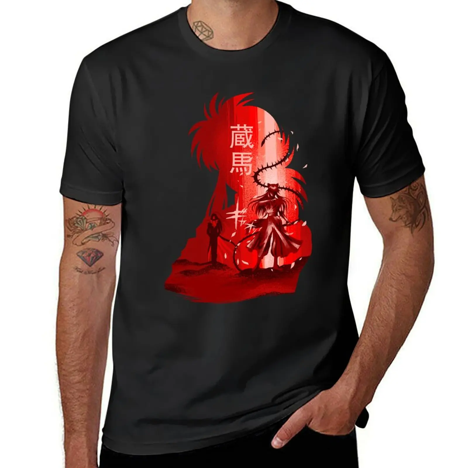 

Kurama of Spirit World T-Shirt korean fashion heavyweights men workout shirt