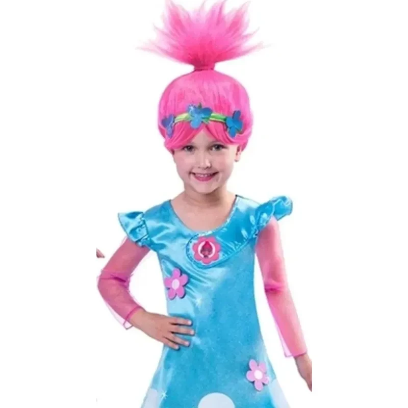 Co ⭐️ Peluca de Cosplay de Anime 2024, Nueva Peluca de Elfo Mágico de Halloween, Peluca de la Princesa Poppy de Tangled, Peluca de los Trolls para Actuaciones Cos135(Cos)(Par) ⭐ ❤️ ⭐️ ❤️