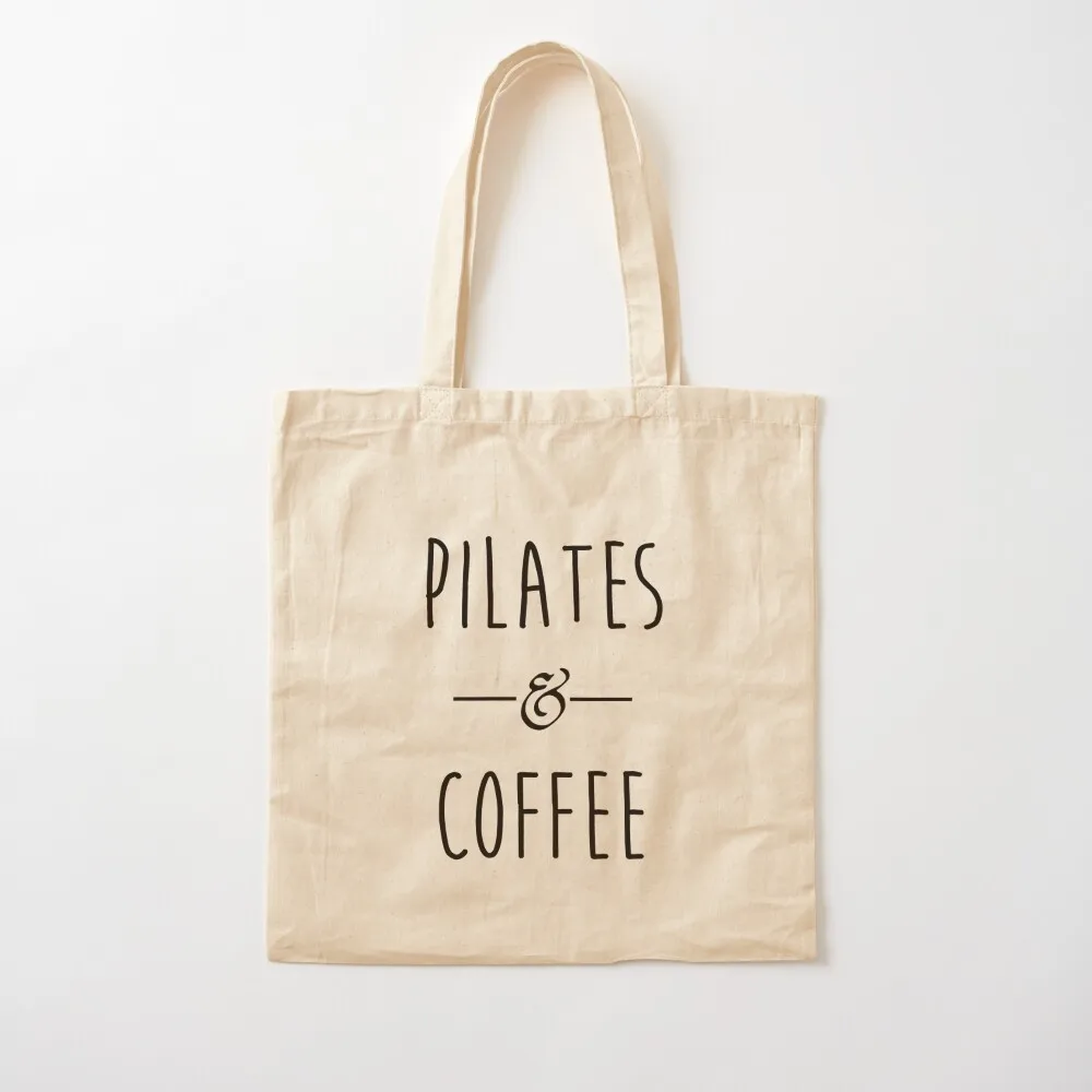 

Pilates and coffee Tote Bag shopper bag woman eco pack shopping trolley bag Canvas Tote