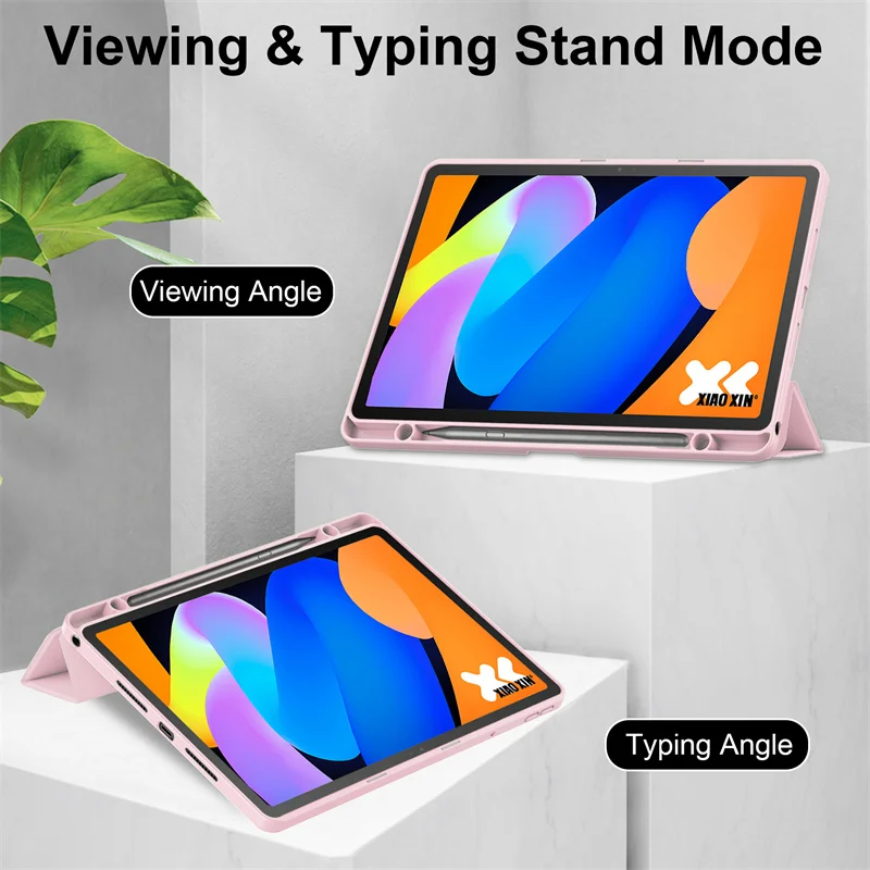 حافظة لهاتف Lenovo Idea Tab 11 Tb336fu Tb336zu مع حامل قلم غطاء PU مغناطيسي ذكي من الأكريليك الشفاف على Tab M11 Xiaoxin Pad 11 2025 #3