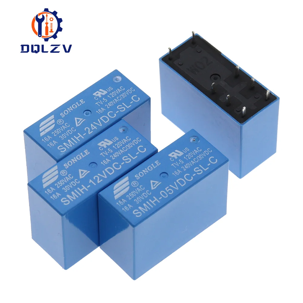 Przekaźniki mocy SMIH-05VDC-SL-C SMIH-12VDC-SL-C SMIH-24VDC-SL-A 5V 12V 24V 16A 6/8Pin Zestaw konwersji